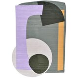 Tom Tailor TKANA PREPROGA Shapes - EIGHT 155/230 cm potiskano večbarvno, temno siva | Shoptok.si