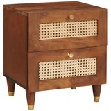  Noćni ormar 2 pcs Smeđa 40 x 33,5 x 46 cm Čvrsto drvo akacije | shoptok.hr