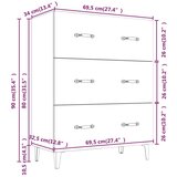  Komoda crna 69 5 x 34 x 90 cm od konstruiranog drva | shoptok.hr
