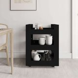 vidaXL Kuhinjska kolica crna 60 x 45 x 80 cm od konstruiranog drva | shoptok.hr