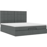 vidaXL Otomanski krevet s madracem tamnosivi 180x200cm od tkanine | shoptok.hr