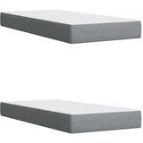  Krevet s oprugama i madracem svjetlosivi 200 x 200cm od tkanine | shoptok.hr