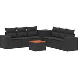  Set sofe 8 kom. Crna Poli Rattan i čelik | shoptok.hr