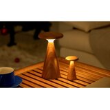 Gingko LED namizna svetilka v temni naravni barvi z lesenim senčilom (višina 14 cm) Sylva – | Shoptok.si