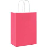  Papirnate vrećice 250 kom s ručkama ružičaste 15x8x21 cm | shoptok.hr