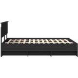  Krevetna konstrukcija Crna 140 x 200 cm Konstruirano drvo | shoptok.hr