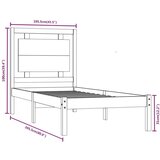  Za krevet od masivnog drva 100 x 200 cm | shoptok.hr