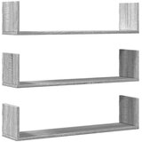  Zidne police 3 kom boja hrasta 80x18x18 cm konstruirano drvo | Eponuda.com