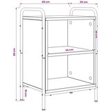  Noćni ormar Crni hrast 40 x 30 x 60 cm Konstruirano drvo - Crni hrast 1 | shoptok.hr