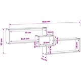 Zidna polica Crni hrast 158 x 17 x 53 cm Konstruirano drvo Slike