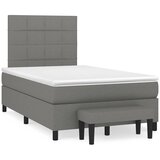  Krevet box spring s madracem tamnosivi 120 x 190 cm tkanina | shoptok.hr