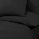  Set posteljine za poplun crna 260 x 240 cm pamučni | shoptok.hr