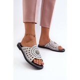 Boto Shiny Women's Flat Sandals with Silver Ornament Ebirena | ePonuda.com