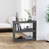 vidaXL knjižna omara/pregrada siva 80x30x71,5 cm trdna borovina Cene