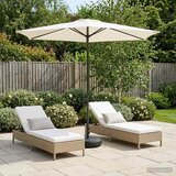  Vrtni Parasol s Podnožjem 270 x 270 cm Poliester Pravokutni | shoptok.hr