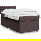 Maison Chic Box spring postelja - Vzmetna postelja z vzmetnico temno rjava 80x200 cm blago SL24031, (21891047) | Shoptok.si
