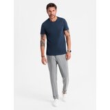 Ombre Classic BASIC men's cotton T-shirt - navy blue | Shoptok.si
