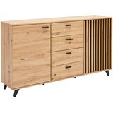 MID.YOU KOMODA, črna, barve hrasta | Shoptok.si