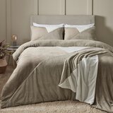 Catherine Lansfield Bež podaljšana posteljnina za zakonsko posteljo iz mikropliša 230x220 cm Larsson Geo – | Shoptok.si
