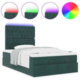  Okvir za krevet s madracima tamnozeleni 120x190 cm baršunasti | shoptok.hr