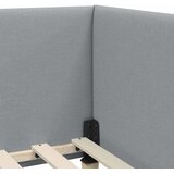  Kutni okvir kreveta s uzglavljem Svijetlo siva 90 cm x 190 cm | shoptok.hr