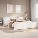 vidaXL Knjižna postelja brez vzmetnice bela 200x200 cm trdna borovina | Shoptok.si