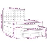  Okvir kreveta s oprugama i madrac svjetlosivi 140x200cm tkanina | shoptok.hr