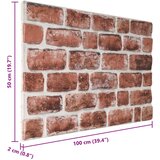  Zidne panele 10 pcs Tamno smeđa i bijela 100 x 50 cm EPS pjena | Eponuda.ba