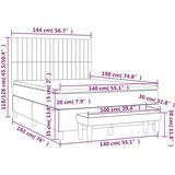 vidaXL Box spring postelja z vzmetnico temno zelen 140x190 c | Shoptok.si