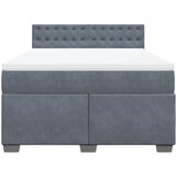  Krevet s oprugama i madracem tamnosivi 140x190 cm baršunasti | shoptok.hr