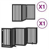 vidaXL Vrata za pse s vratašcima 9 panela sklopiva 450 cm drvo topole | shoptok.hr