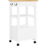 vidaXL Kuhinjski voziček MONZA 48x40x90 cm trdna borovina | Shoptok.si