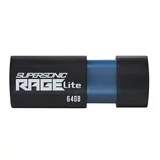 Patriot USB ključ Supersonic Rage Lite, 64 GB, črno-modra