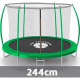 Top Springen baštenska trambolina 244cm Sport Line SL244GRE sa unutrašnjom mrežicom i merdevinama u Zelenoj boji | Eponuda.com