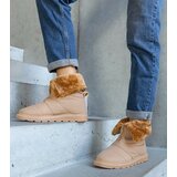 Gemre Beige insulated snow boots with collar Edidda | Shoptok.si