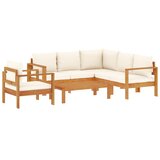  5-dijelna set vrtnih sofa od masivnog drva bagrema s jastucima | shoptok.hr