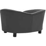 SOFA za pse tamnosiva 69 x 49 x 40 cm od pliša i umjetne kože | shoptok.hr