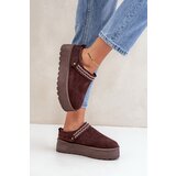 FG2 Snow Boots With Decorative Embroidery Chocolate Selithria Cene