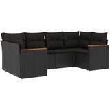  The Living Store Vrtna sedežna garnitura 6-delna z blazinami črna poli ratan - Vrtna Sedežna Garniture, (21452706) | Shoptok.si