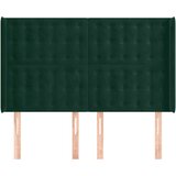  Uzglavlje s ušima tamnozeleno 147x16x118/128 cm baršunasto | Eponuda.com