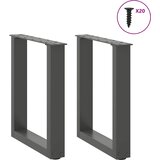  Noge za klub stolić U-oblik 2 kom antracit 38 x (42-43) cm čelik | shoptok.hr