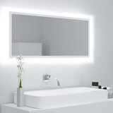vidaXL LED kopalniško ogledalo belo 100x8,5x37 cm iverna plošča Cene