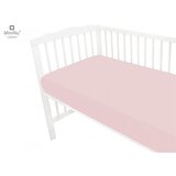 MimiNu pamučna šifon plahta s elastičnom trakom 120x60 cm - Puder roza | shoptok.hr