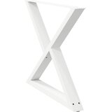  Noge za blagovaonski stol 2 kom Bijele 90 x (72-73,3) cm Čelik | shoptok.hr