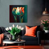  Dizajn dekoracije na platnu jutro s tulipanom | shoptok.hr