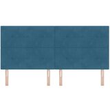  Vzglavje Gumb Tufted Temno Modro 200 cm Žamet, (22052667) | Shoptok.si