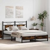  Posteljni okvir brez vzmetnice hrast 137x190 cm inženirski les, (21829034) | Shoptok.si