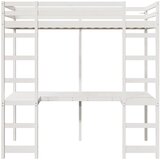 Krevet na kat Bijelo 90 x 200 cm Čvrsto borovo drvo | shoptok.hr