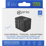 Univerzalni potovalni adapter za UK / US / EU / Kitajska, 2 x USB-C izhod in 1 x USB-A izhod | Shoptok.si