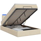 od pjene s madracem i LED-om Krem 120 x 190 cm Tkanina | shoptok.hr